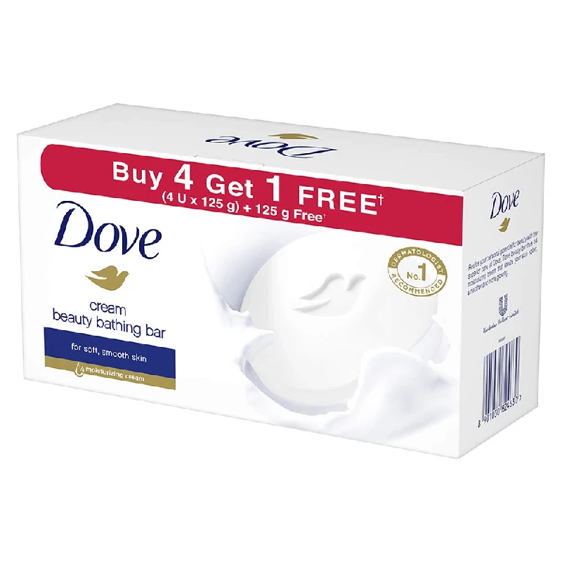 Dove Cream Beauty Bathing Soap Bar (4+1 Free Combo), 125 g-10.webp